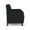 Lesro Siena Lounge Reception Wide Guest Chair, Walnut, MD Black Upholstery SN1201 - alternate 3